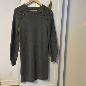 Rebecca Minkoff Charcoal gray with gold glitter and metal studs Sweater Dress